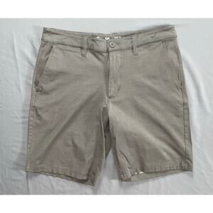 RVCA M200QRBA Back In Hybrid Quick Dry Stretch Chino Shorts. Gray, Men's 30. GUC